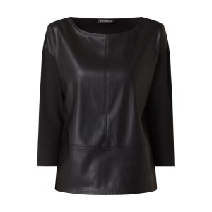 Bluzka z obszyciem w kontrastowym kolorze