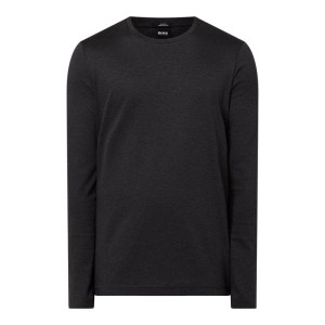 Bluzka z długim rękawem o kroju slim fit z bawełny merceryzowanej model ‘Tenison’