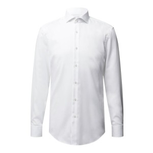 Koszula biznesowa o kroju slim fit z diagonalu