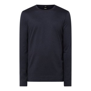 Bluzka z długim rękawem o kroju slim fit z bawełny merceryzowanej model ‘Tenison’