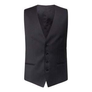 Kamizelka o kroju slim fit z żywej wełny