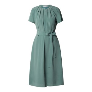 Sukienka o długości do kolan z mieszanki wiskozy i jedwabiu