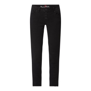 Jeansy skrócone o kroju slim fit z dodatkiem streczu model ‘Malibu 7/8’
