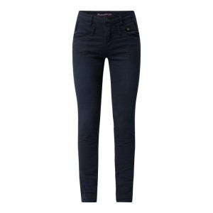 Jeansy o kroju slim fit z dzianiny dresowej stylizowanej na denim model ‘Florida’
