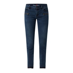 Jeansy o kroju slim fit z dodatkiem streczu model ‘Italy 7/8’
