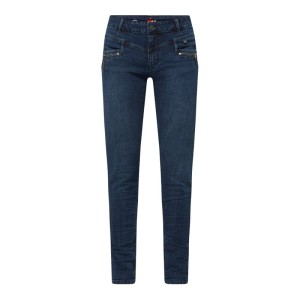 Kurtka skórzana o kroju slim fit z zamkami model ‘Florida’