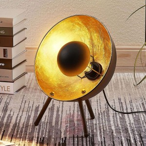 Lampa stołowa Muriel trójnóg 38cm czarna/złota