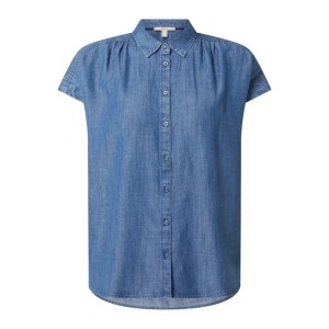 Bluzka z tkaniny stylizowanej na denim