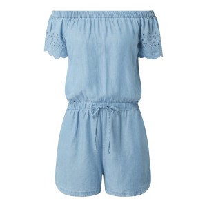 Krótki kombinezon z lyocellu z odkrytymi ramionami