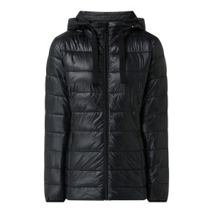 Lekka kurtka pikowana z odpinanym kapturem — wodoodporna