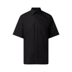 Koszula biznesowa o kroju comfort fit z popeliny z krótkim rękawem