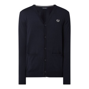 Kardigan z mieszanki wełny i bawełny