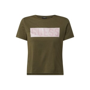 T-shirt krótki z błyszczącym efektem