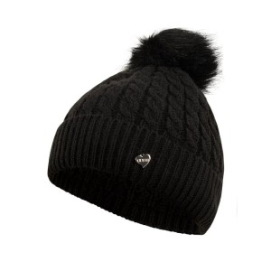 Czapka z pomponem ze ściegiem warkoczowym