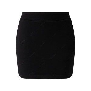 Spódnica mini ze wzorem z logo