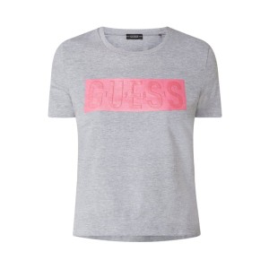 T-shirt krótki z błyszczącym efektem