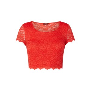 Krótka bluzka z kwiatowej koronki