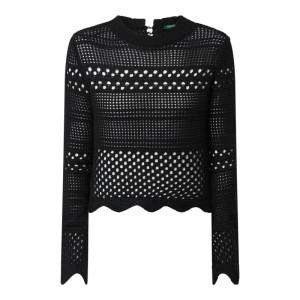 Bluzka krótka z ażurowym wzorem model ‘Annie’