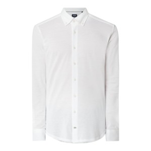 Koszula biznesowa o kroju slim fit z piki model ‘Pero’