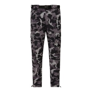 Spodnie cargo z wzorem moro