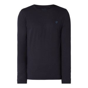 Bluzka z długim rękawem o kroju shaped fit z nadrukiem z logo