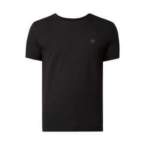 T-shirt o kroju shaped fit z bawełny ekologicznej