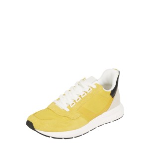 Sneakersy ze skóry i materiału tekstylnego