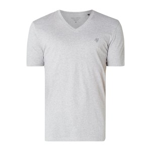 T-shirt o kroju shaped fit z organicznej bawełny