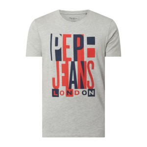 T-shirt o kroju regular fit z logo model ‘Davy’