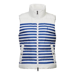 Kamizelka puchowa ze wzorem w paski