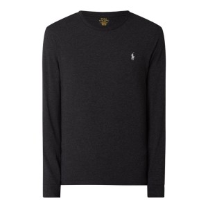 Bluzka z długim rękawem o kroju custom slim fit z bawełny