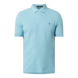 Koszulka polo o kroju custom slim fit z wyhaftowanym logo