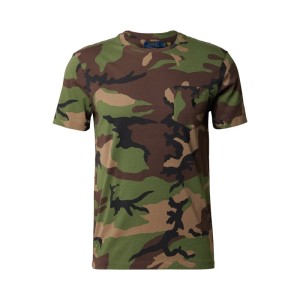 T-shirt z czystej bawełny ze wzorem moro