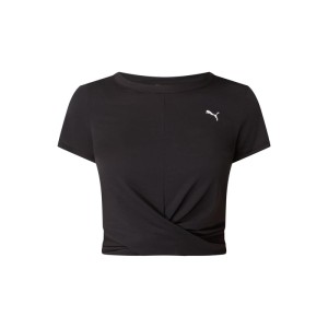 T-shirt krótki o kroju regular fit z wiązanym detalem