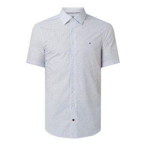 Koszula biznesowa o kroju regular fit z bawełny z krótkim rękawem