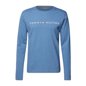 Bluzka z długim rękawem z bawełny ekologicznej z nadrukiem z logo