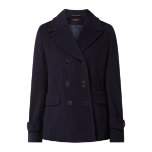 Dwurzędowa kurtka marynarska z mieszanki żywej wełny