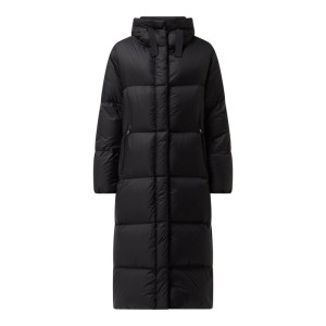 Płaszcz puchowy o kroju oversized z bocznymi rozcięciami