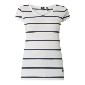 T-shirt z bawełny ekologicznej ze wzorem w paski