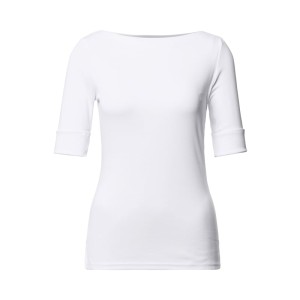 T-shirt z dekoltem w łódkę