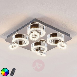 Lampa sufitowa LED Mikkel, RGBW 40x40 cm