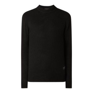 Sweter z detalem z logo