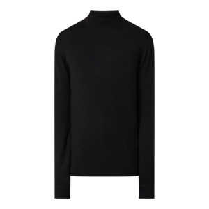 Sweter z wywijanym kołnierzem z mieszkanki wiskozy