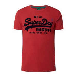 T-shirt z nadrukiem flokowym