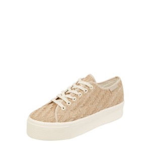 Sneakersy z tkaniny na platformie