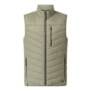 Kamizelka pikowana z kieszeniami zapinanymi na zamek błyskawiczny