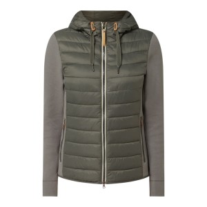 Pikowana kurtka z wstawką w kontrastowym kolorze