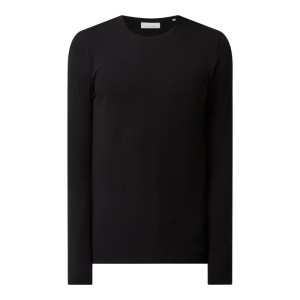 Bluzka o kroju slim fit z długim rękawem i dodatkiem streczu model ‘Theo’