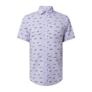 Koszula casualowa o kroju regular fit z mieszanki bawełny i wiskozy z krótkim rękawem model ‘Can’