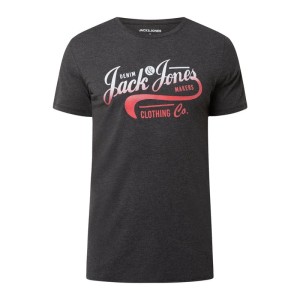 T-shirt z flokowanym nadrukiem model ‘Nick’